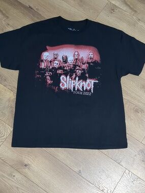 Slipknot Tour 2022 Black Band Graphic T-Shirt Size XL